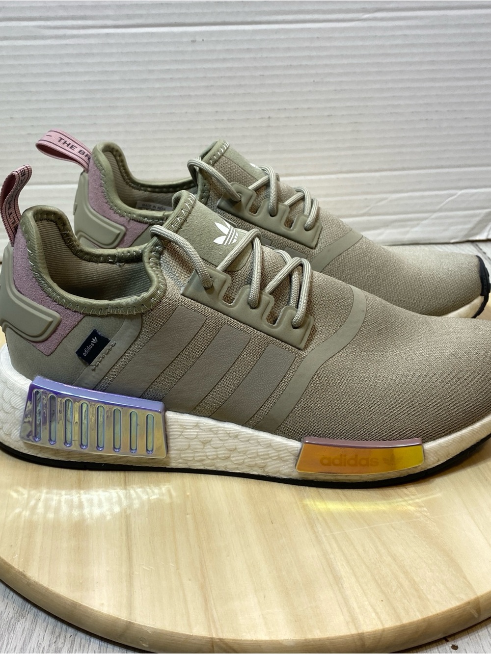 Adidas NMD R1 W Feather Grey Violet Tone Women's Sneakers GY8538 Size 8.5